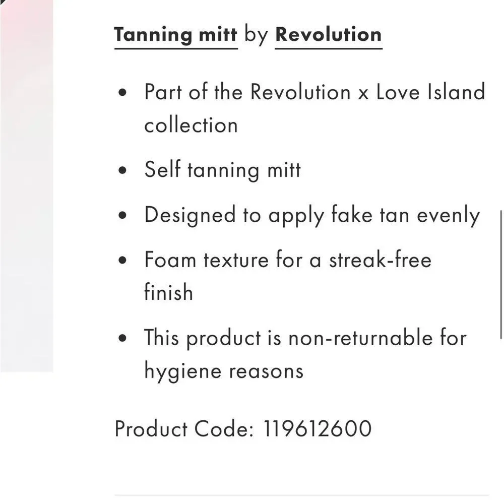 Revolution Beauty X Love‎ Island Tanning Mitt